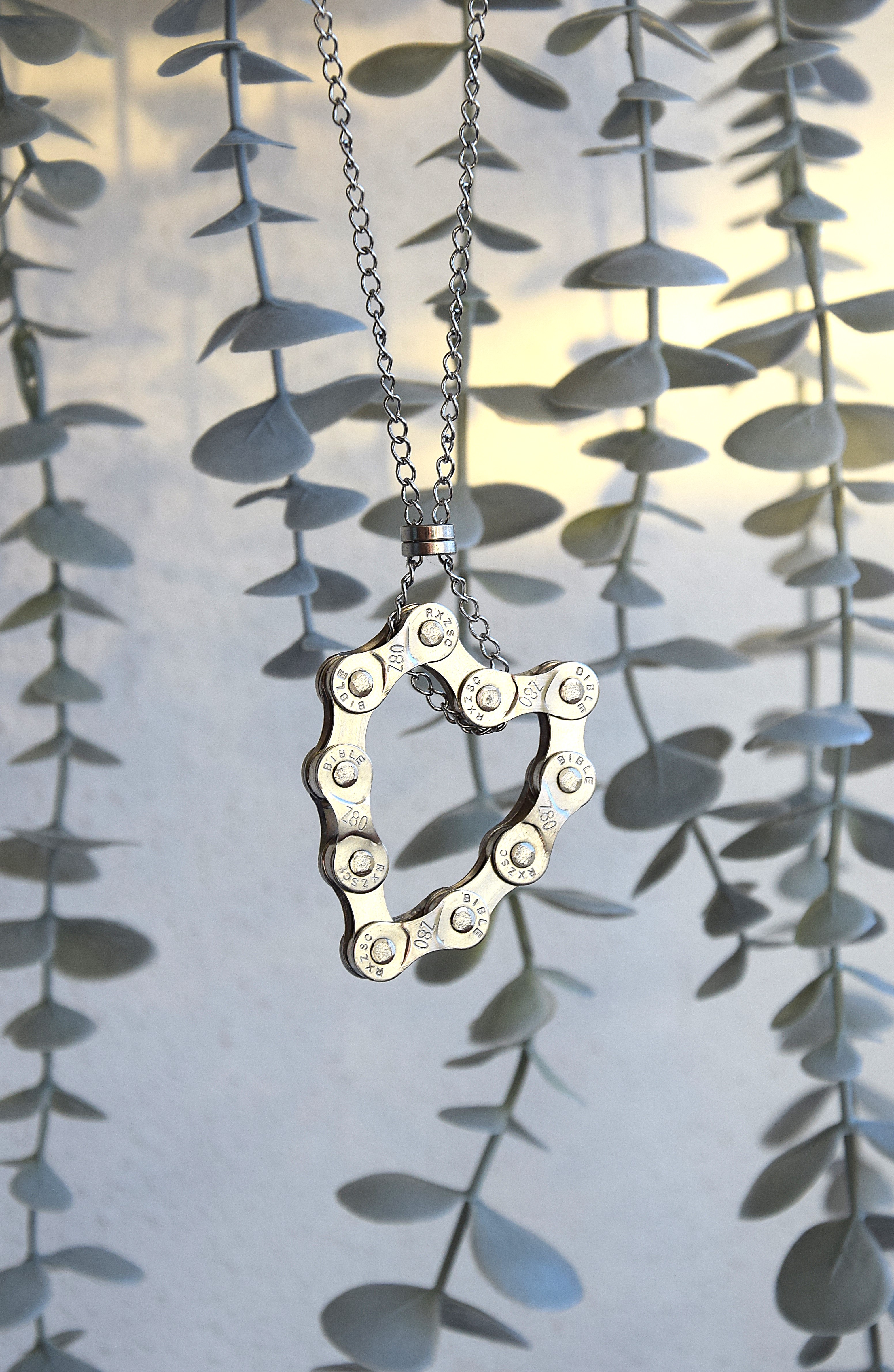 Metallhalskette - Anhänger Herz