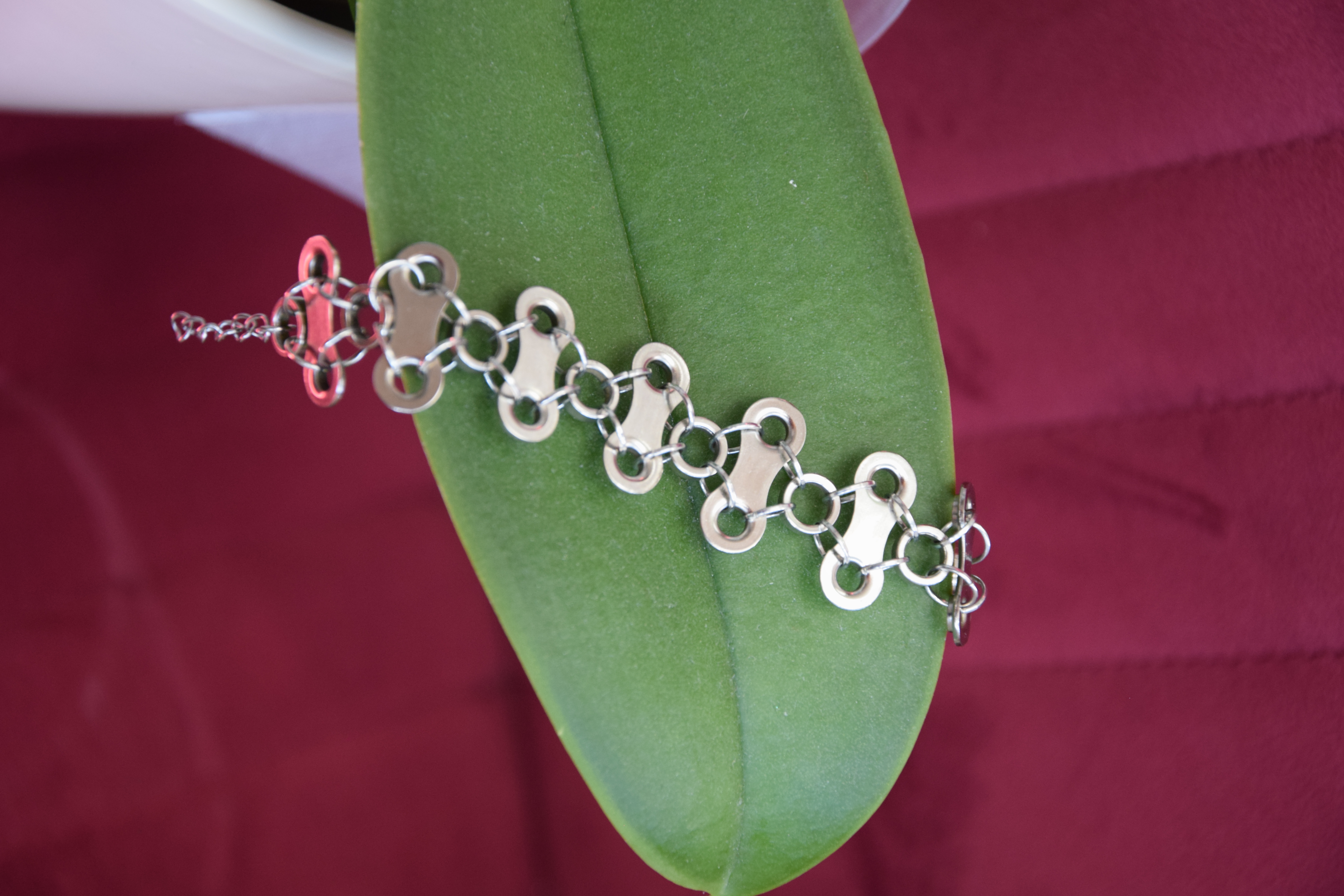 Metallarmband - Einzelglieder quer mit Ringen