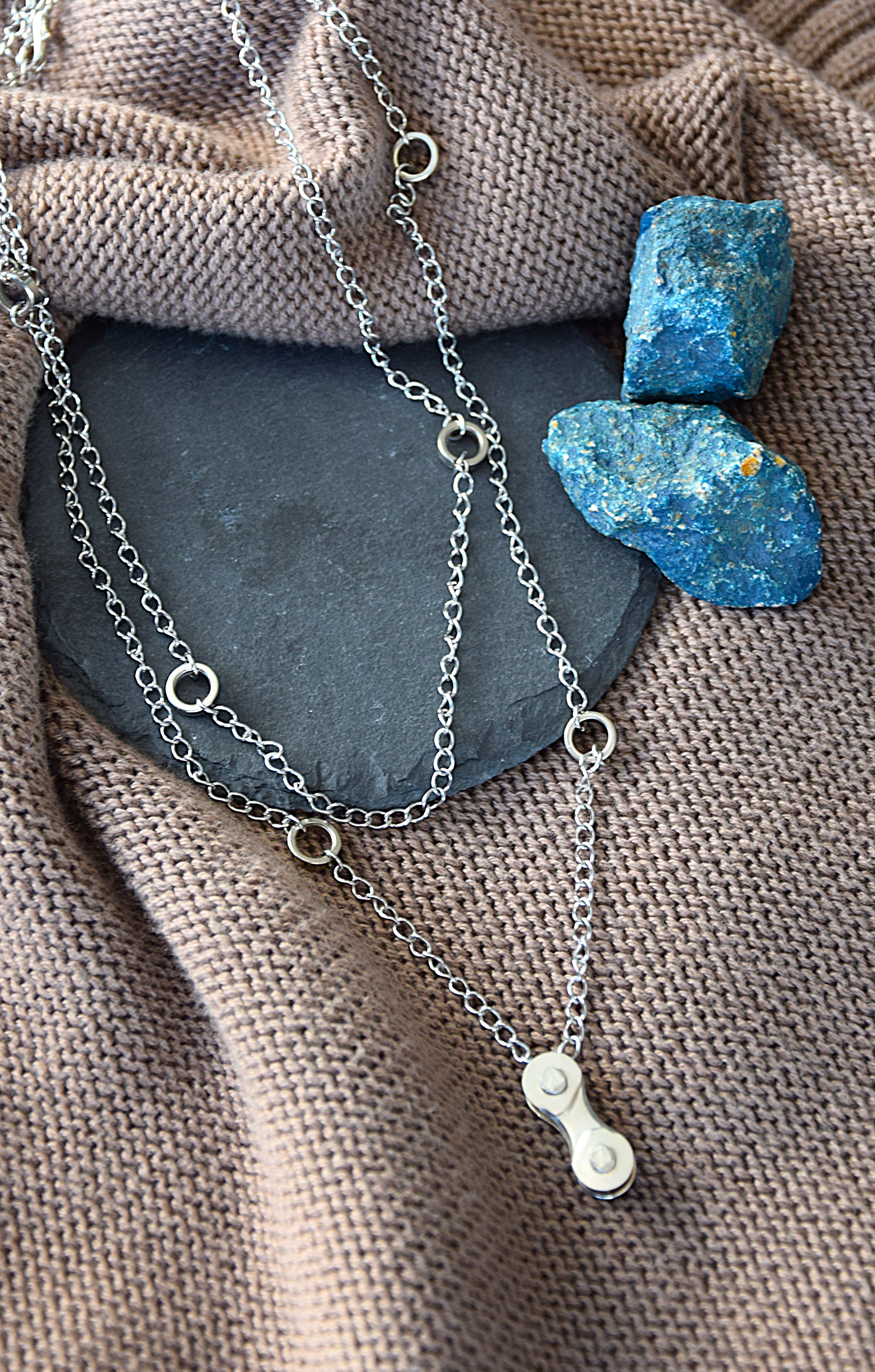 Metallhalskette - Doppelt gewickelt mit Einzelelemente