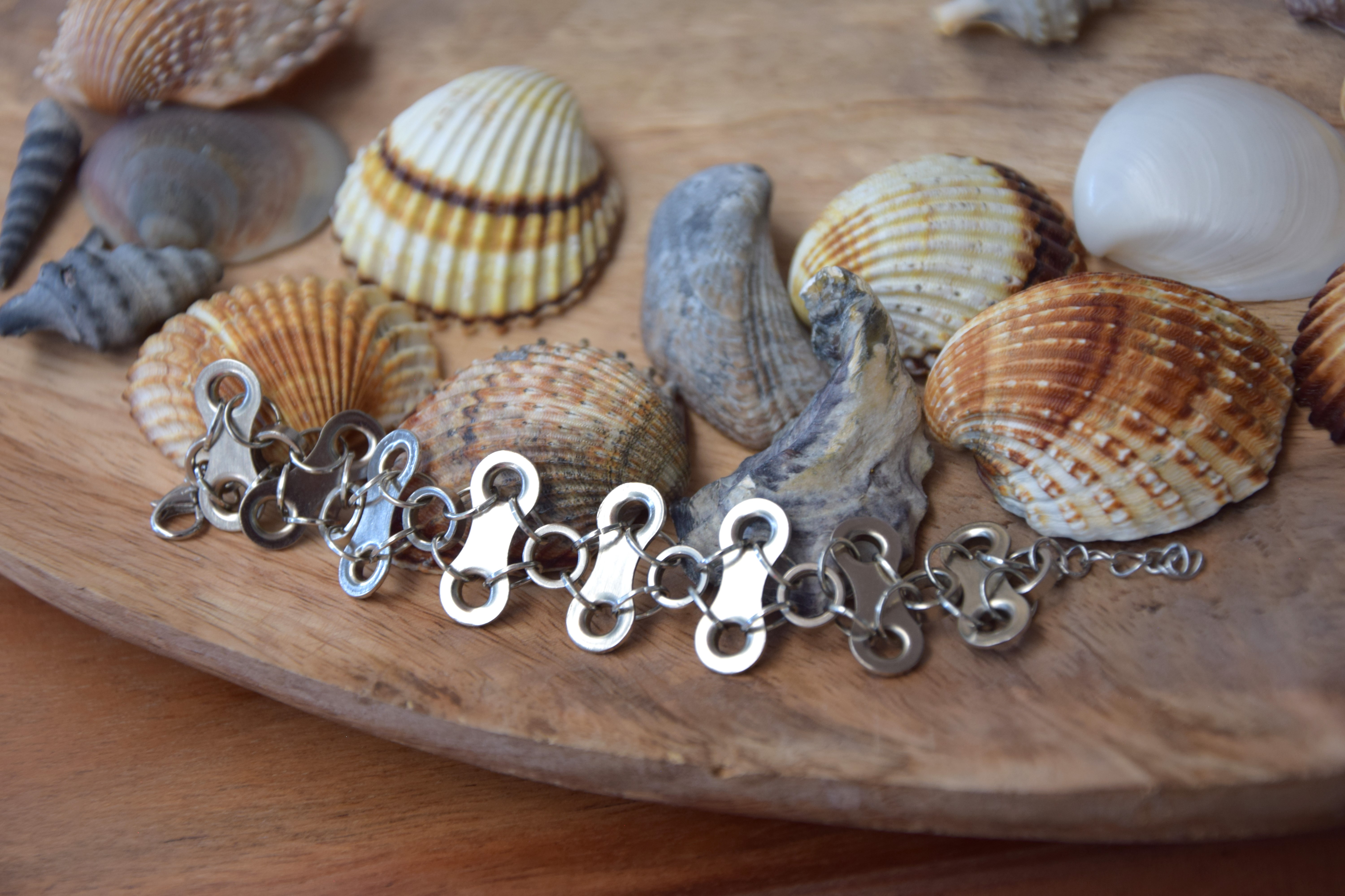 Metallarmband - Einzelglieder quer mit Ringen