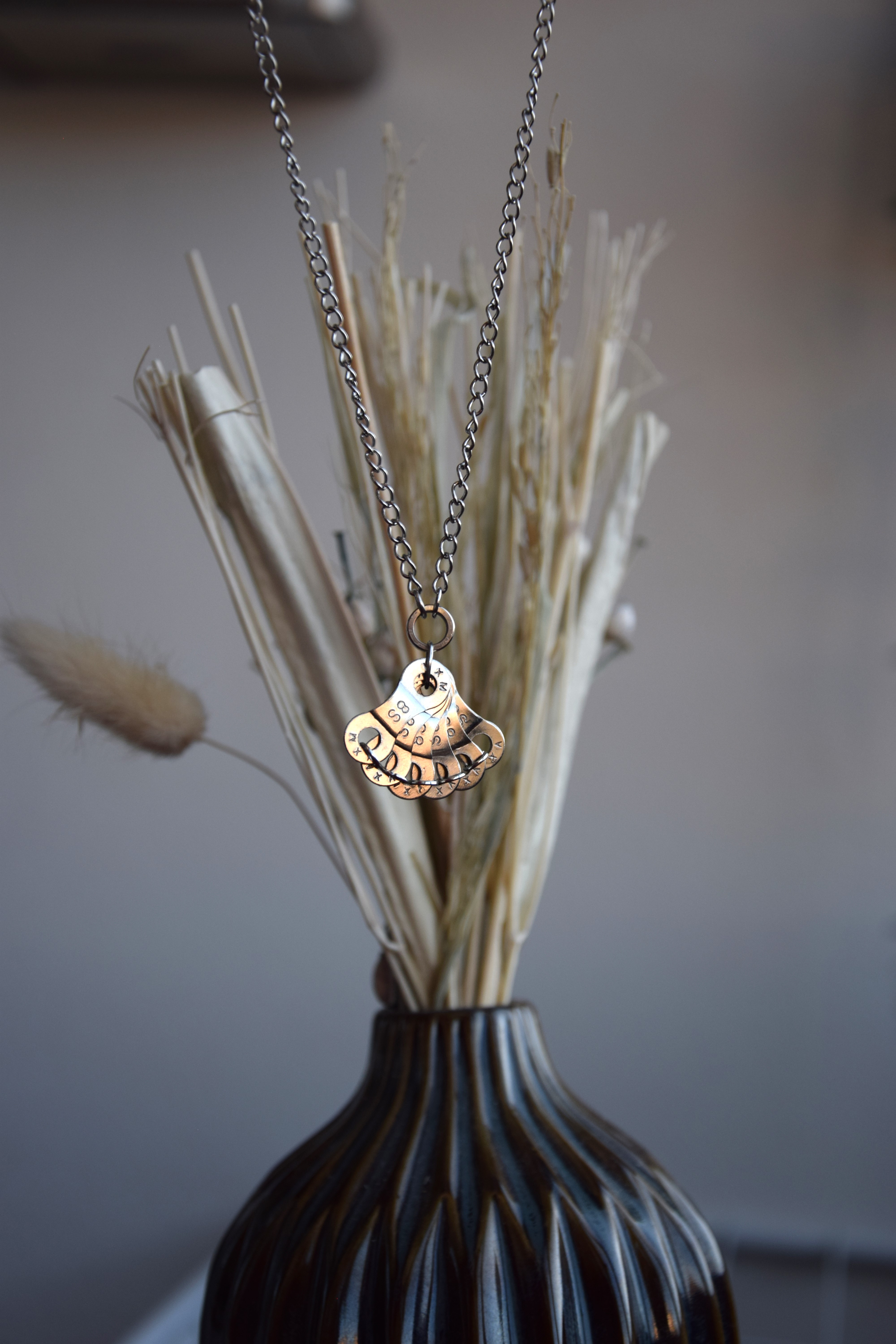 Metallhalskette - Fächer