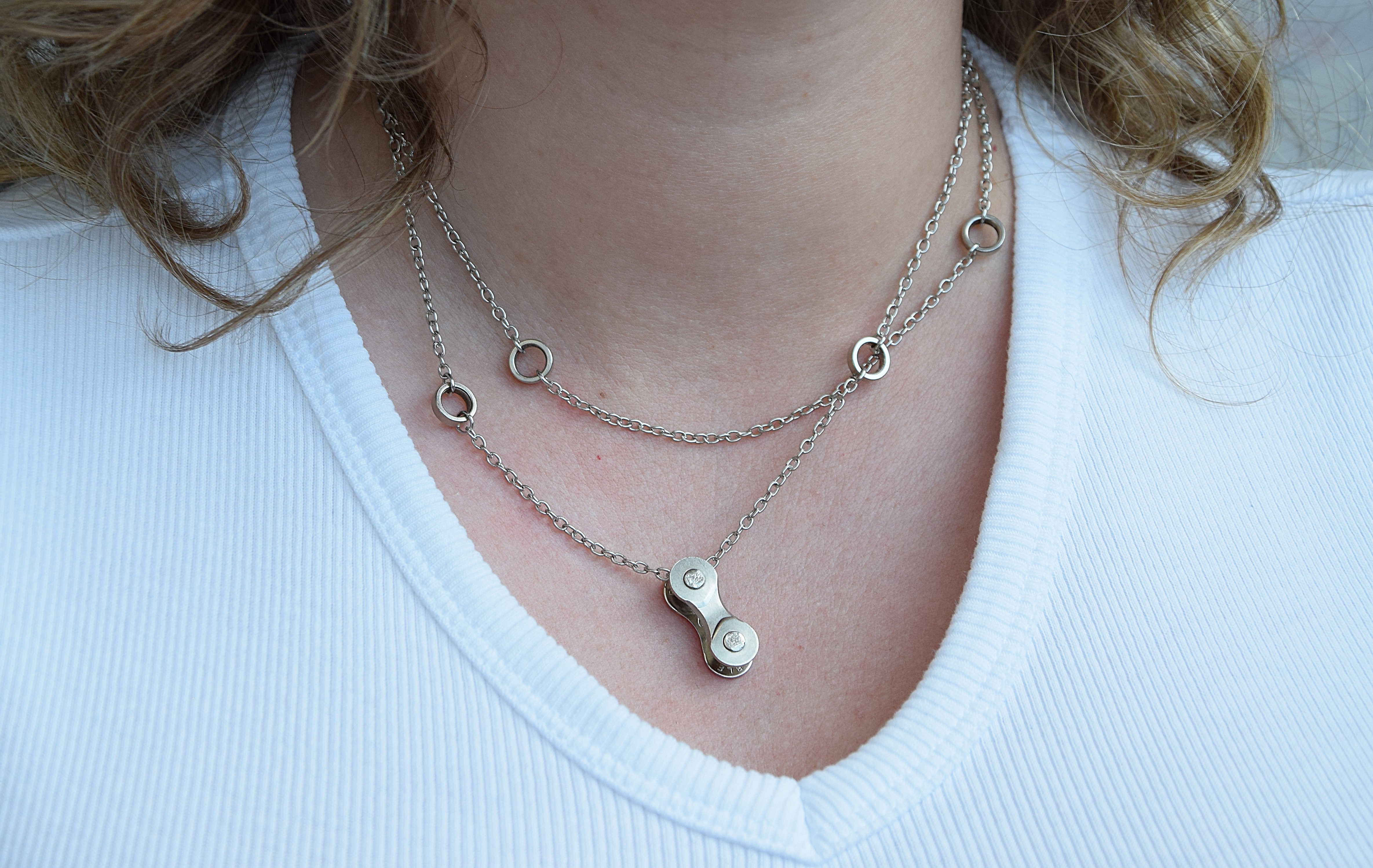 Metallhalskette - Doppelreihe