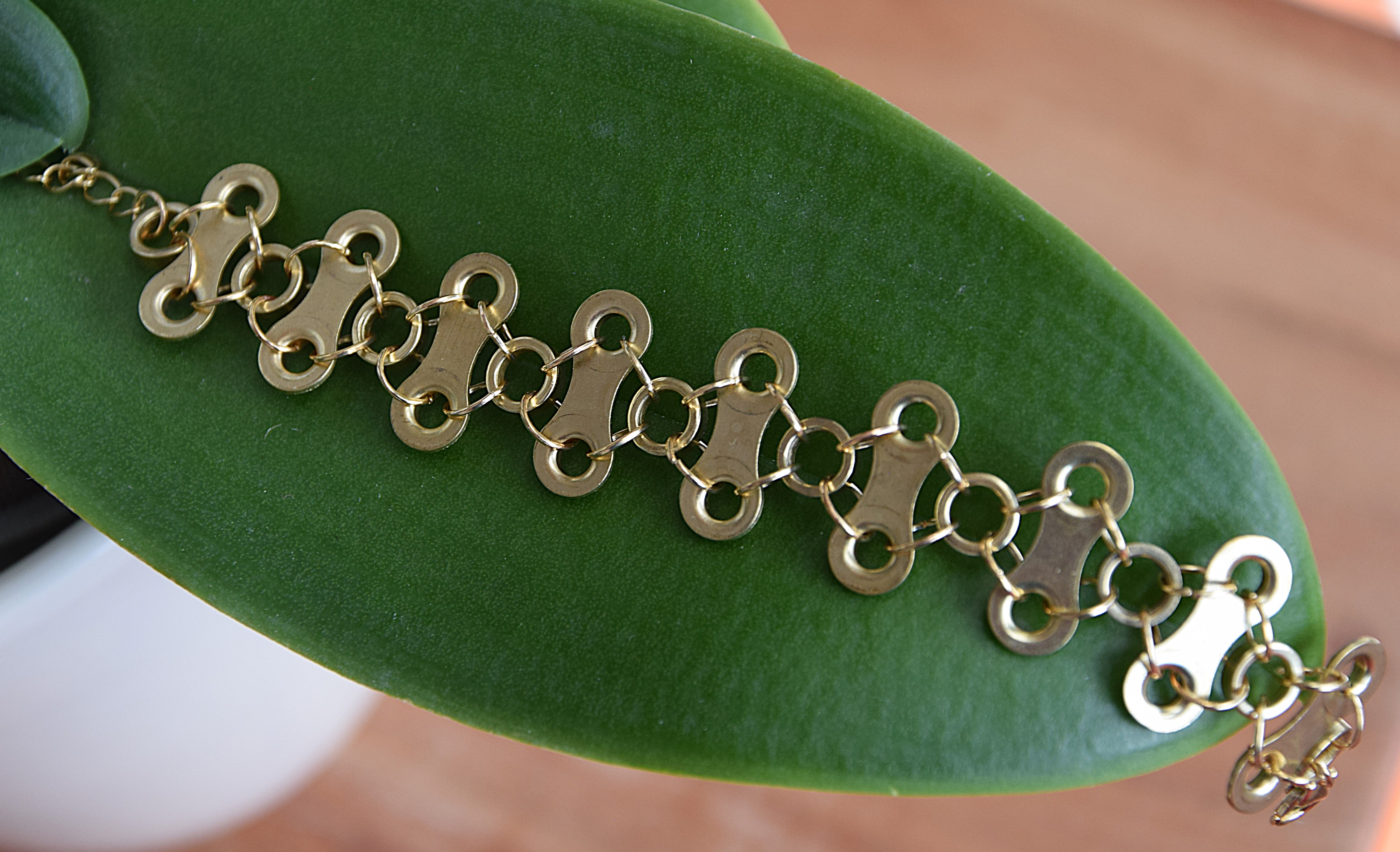 Metallarmband - Einzelglieder quer mit Ringen