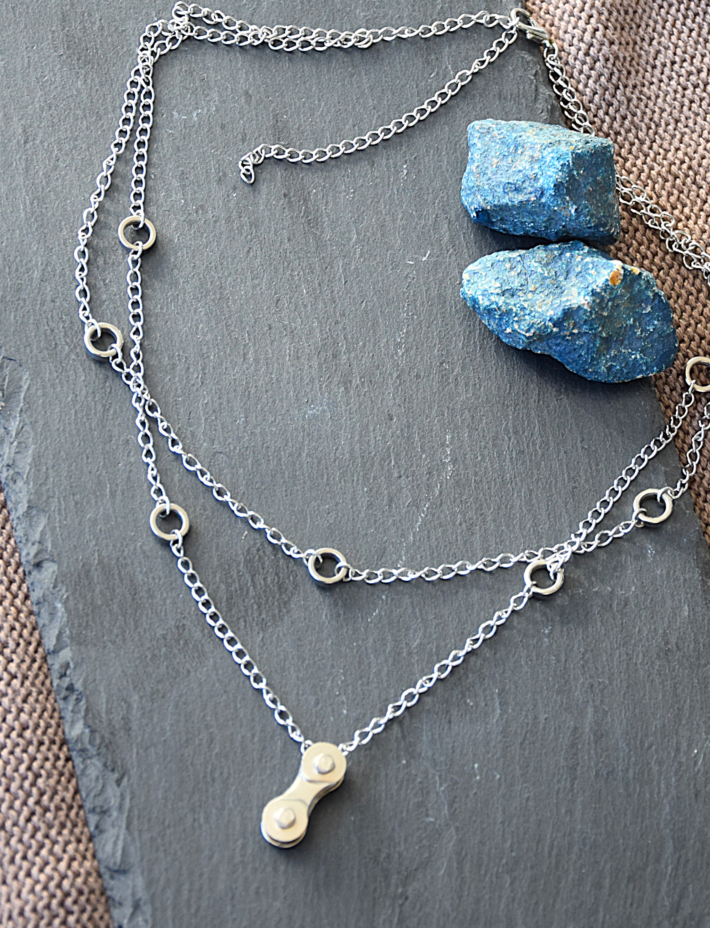 Metallhalskette - Doppelreihe