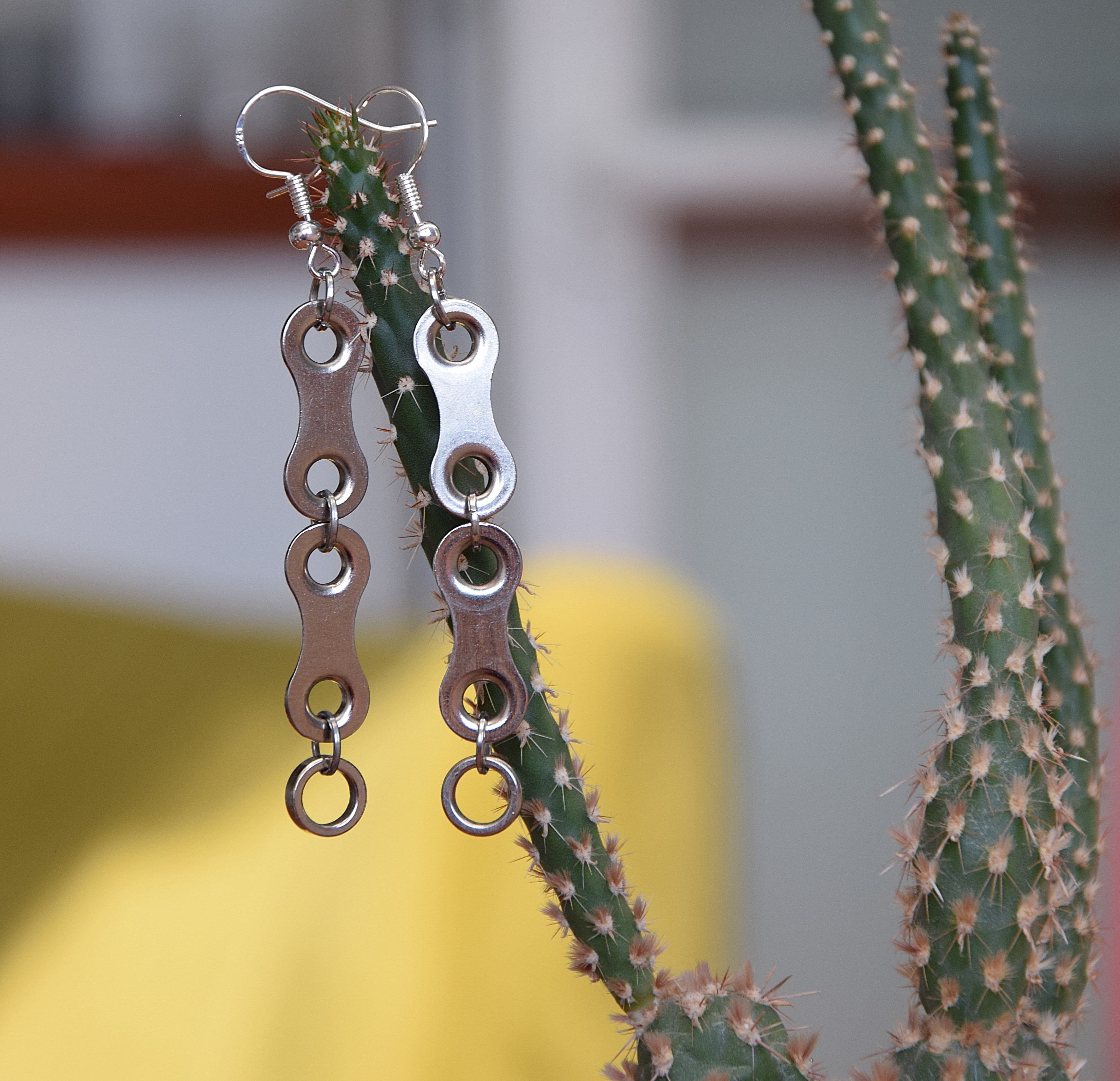 Ohrhänger - Einzelelement zweifach mit Ring