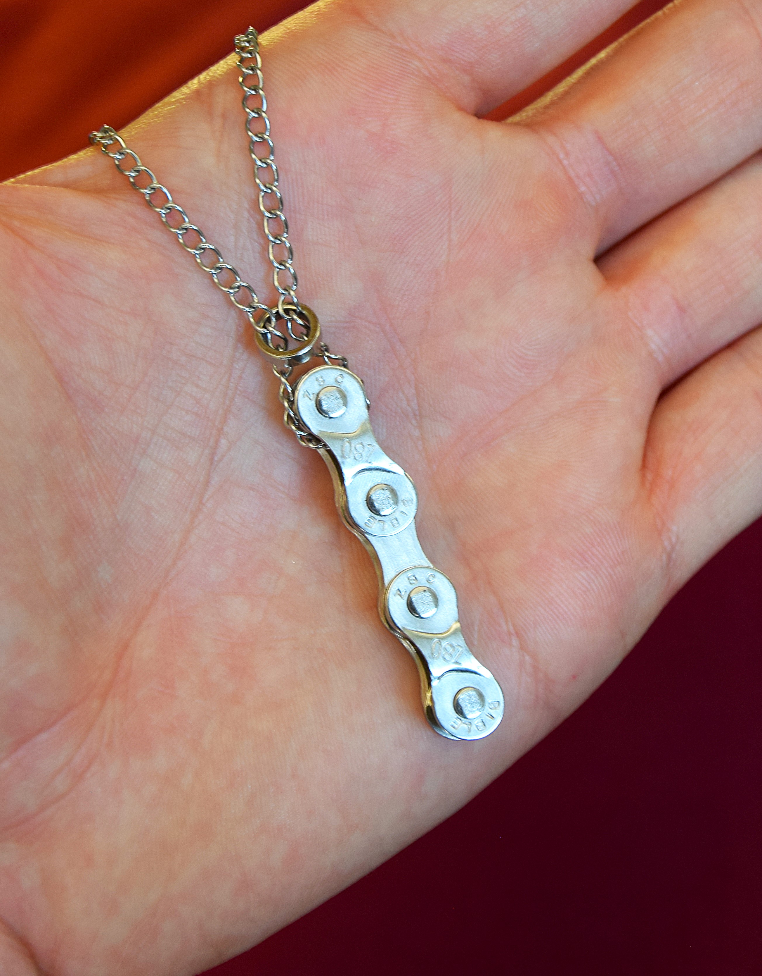 Metallhalskette - Anhänger Langglieder