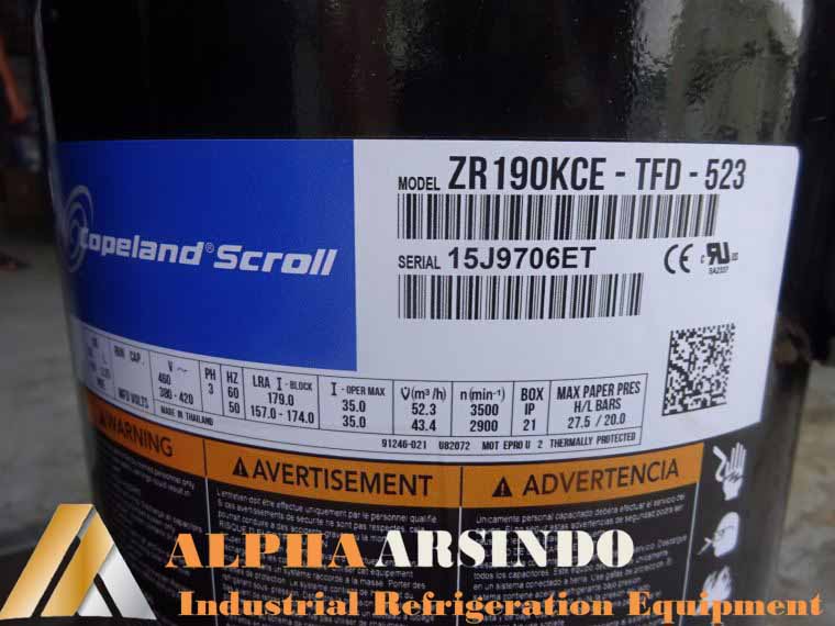 Copeland Scroll Compressor ZR190KCE-TFD-523