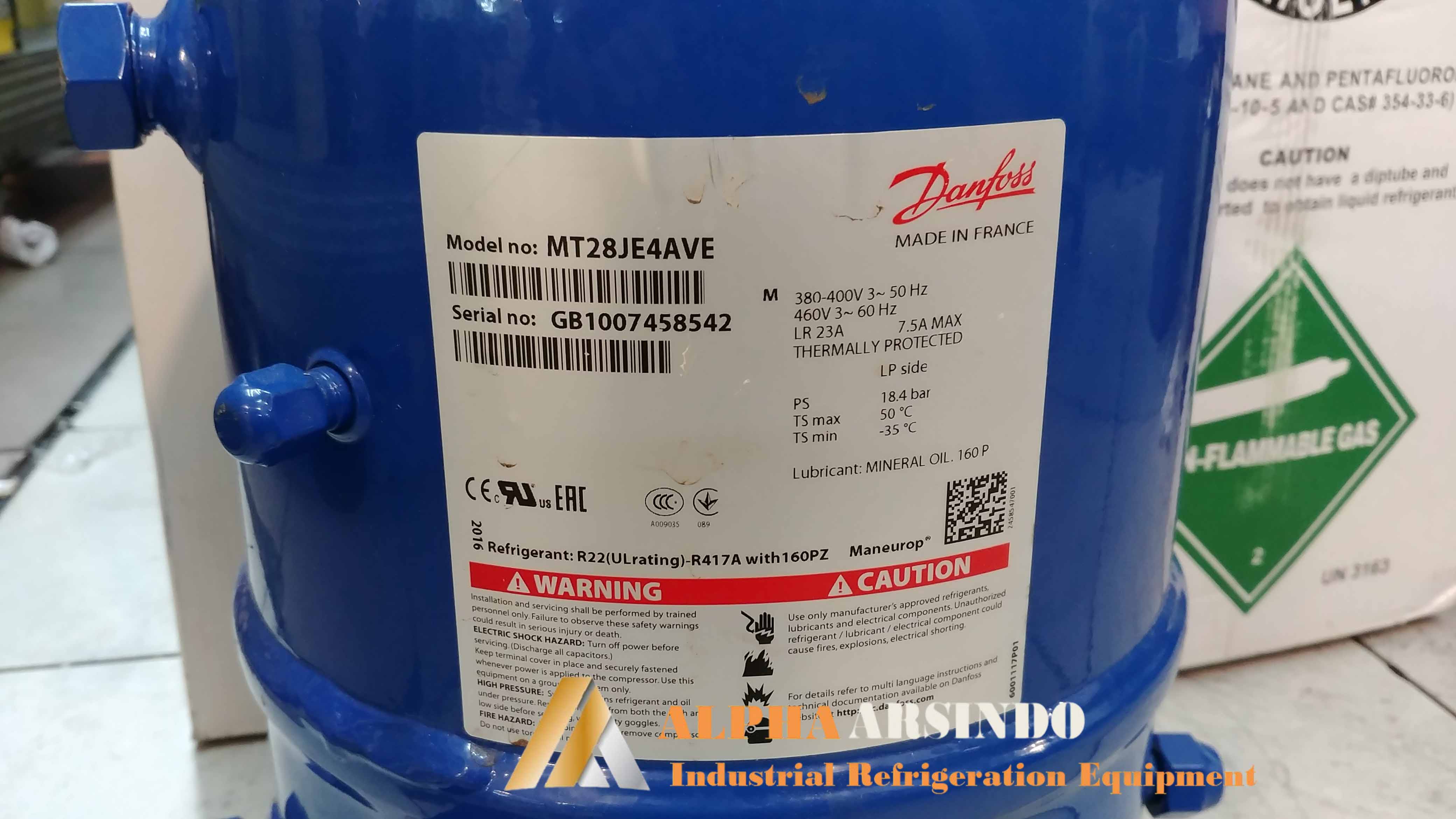 Danfoss MT28JE4AVE Refrigeration Compressor