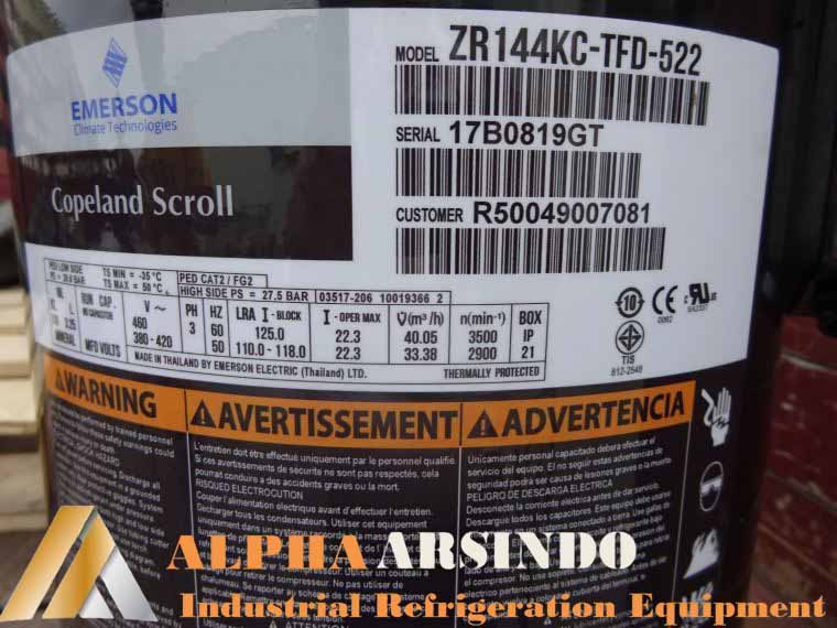 Copeland Scroll Compressor ZR144KC-TFD-522
