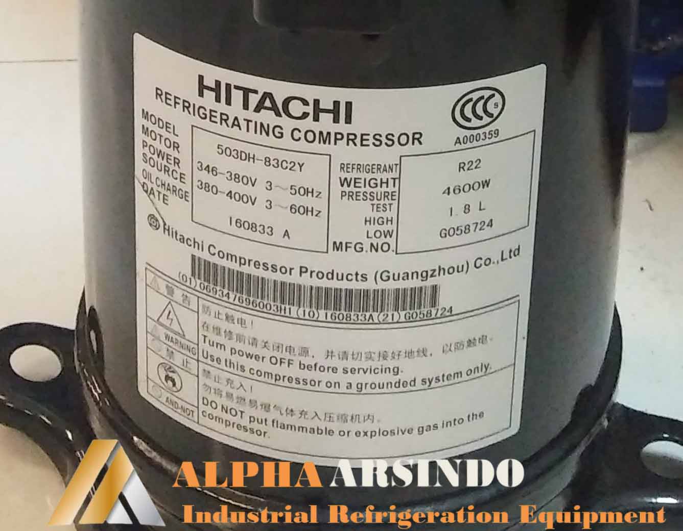 Hitachi 503DH-83C2Y Compressor