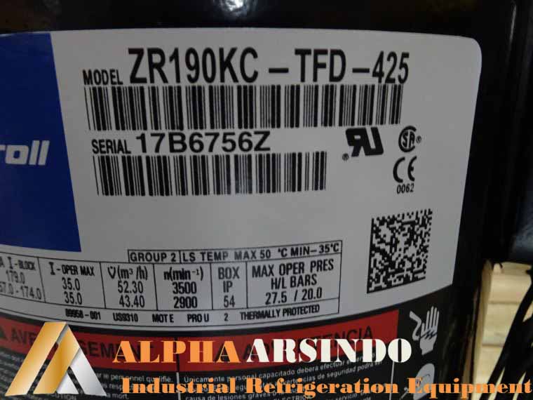 Copeland Scroll Compressor ZR190KC-TFD-425