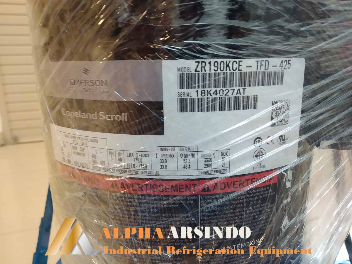 Emerson Copeland Scroll Compressor ZR190KCE-TFD-425