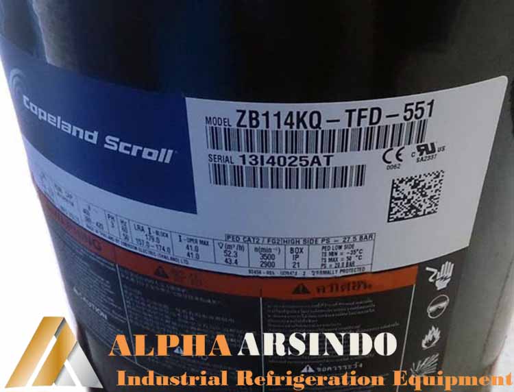 Copeland Scroll Compressor ZB114KQ-TFD-551