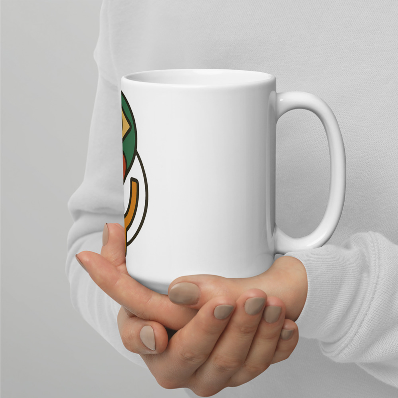 White glossy mug