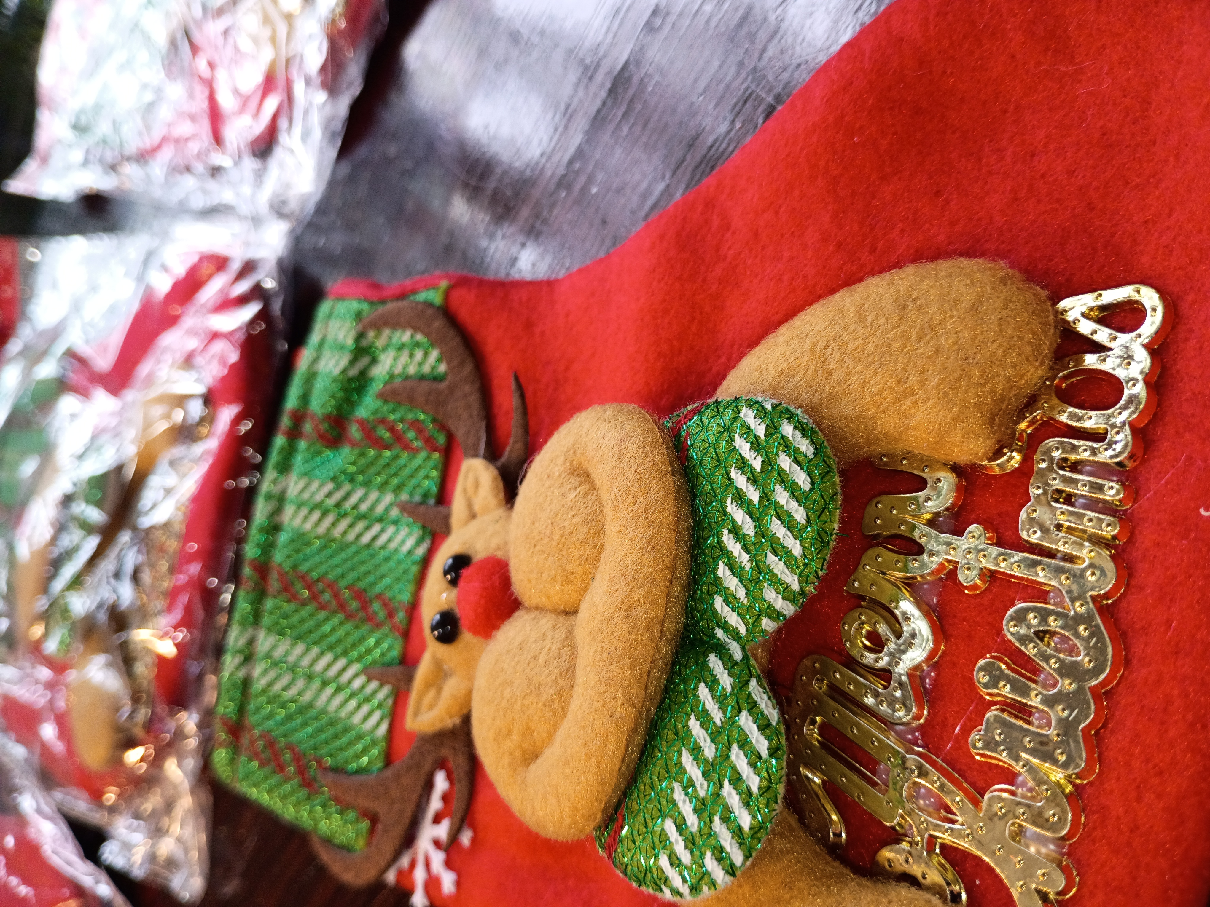 Set of 4 mini Christmas bags with decorative deer 🦌