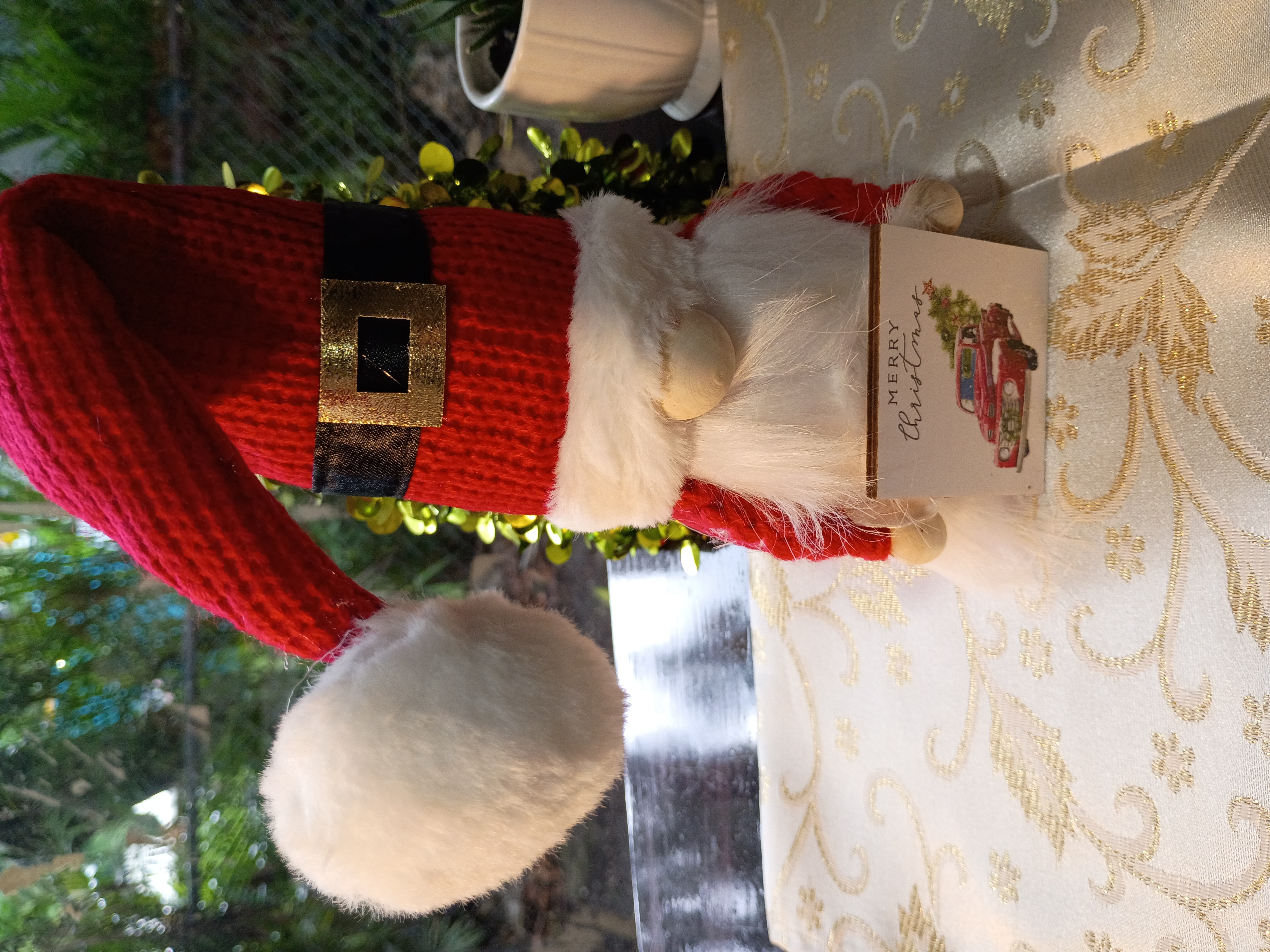 Santa Claus dressed bearded elf Christmas decorative ornament