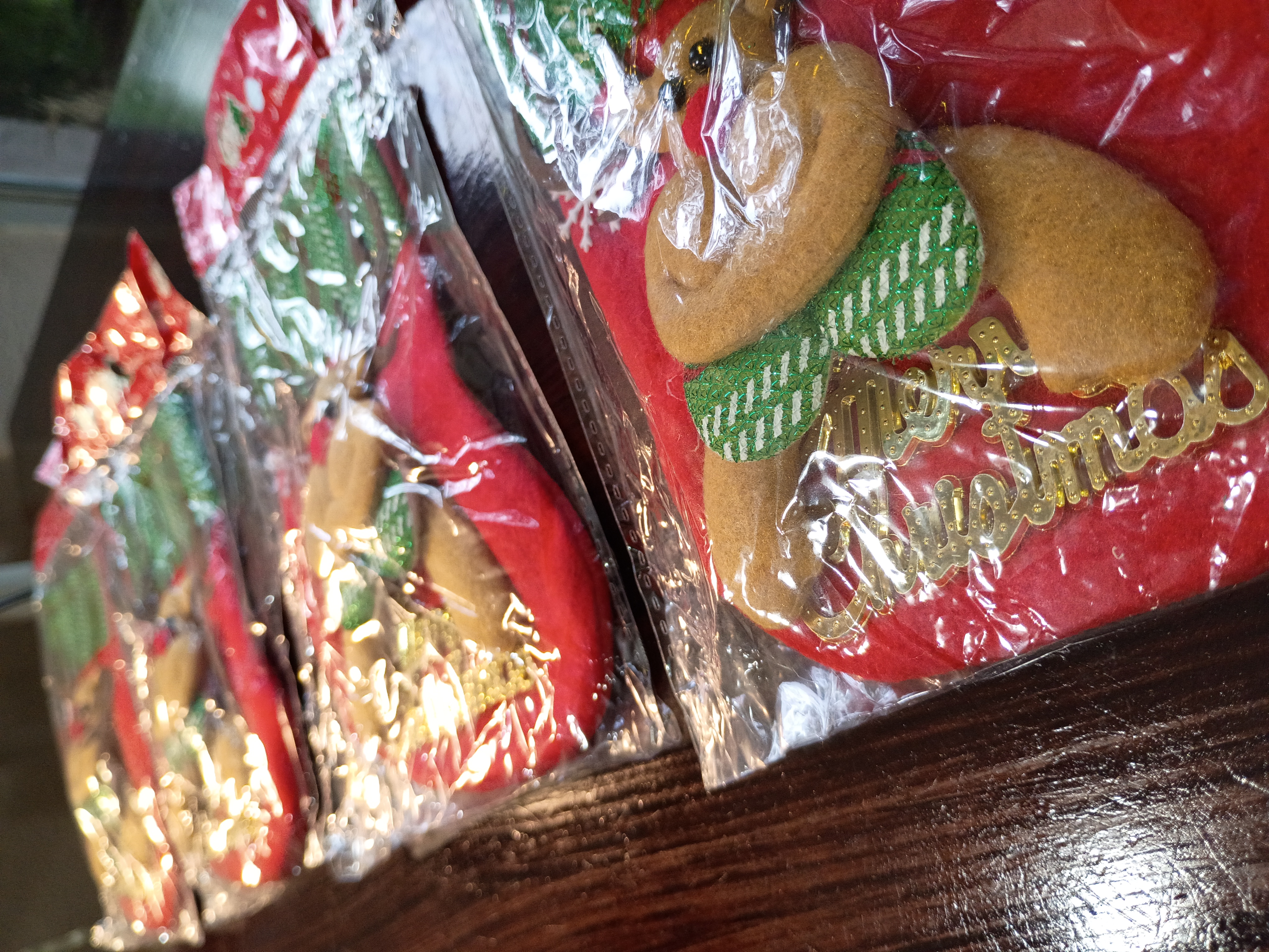 Set of 4 mini Christmas bags with decorative deer 🦌