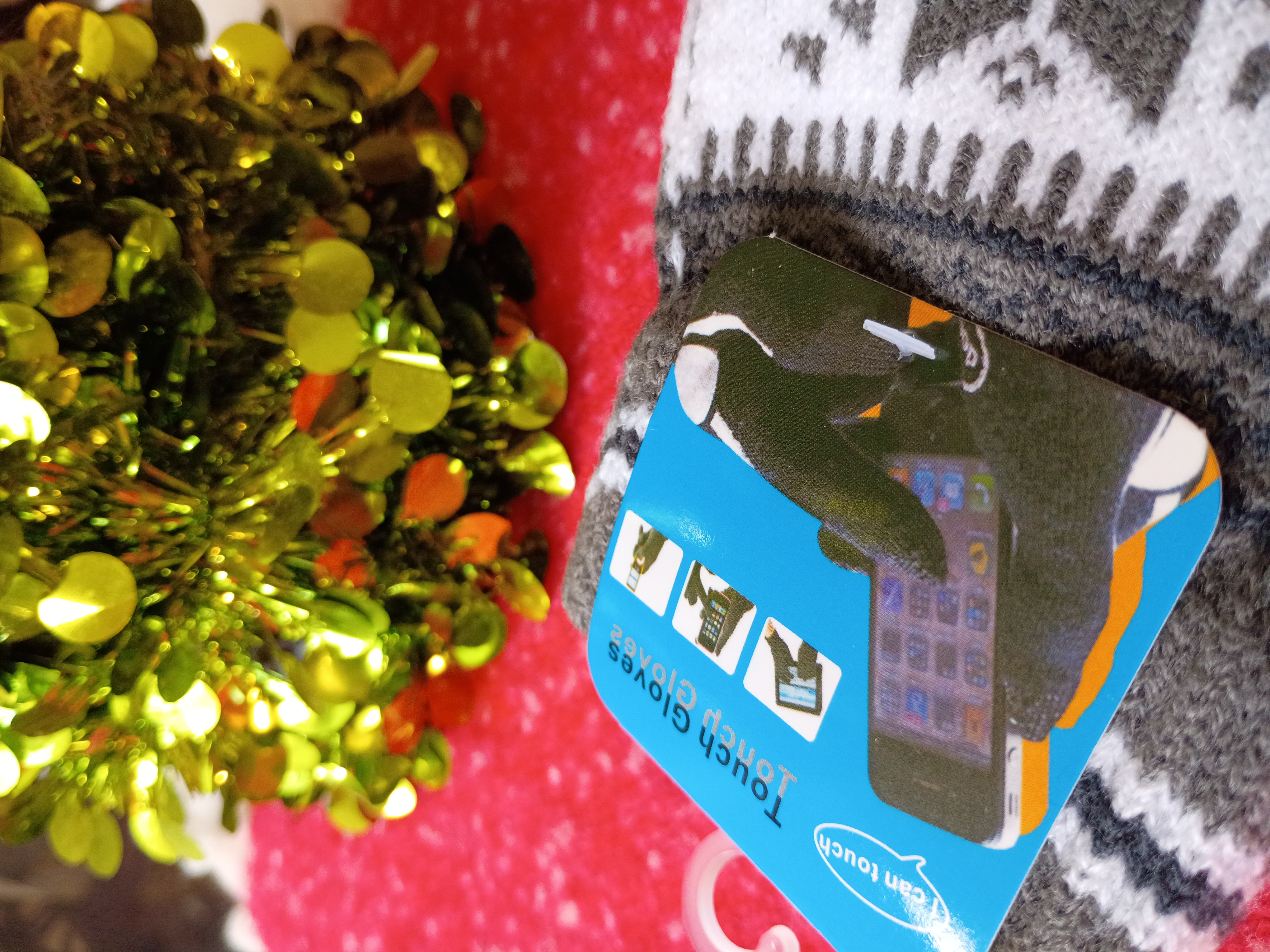 Technology ready gloves. Grey color