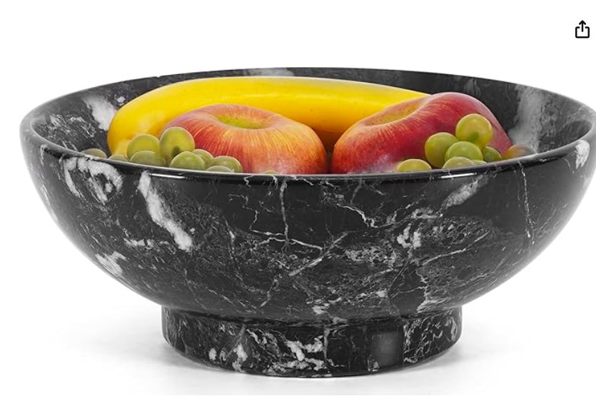 Black zebra  Marble Fruit Bowl
