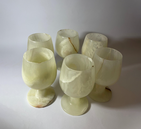 Set of Onyx Stone Goblets(6 pcs)