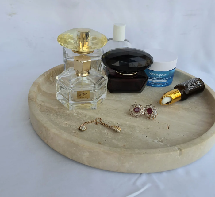 Travitine Round Vanity Tray 