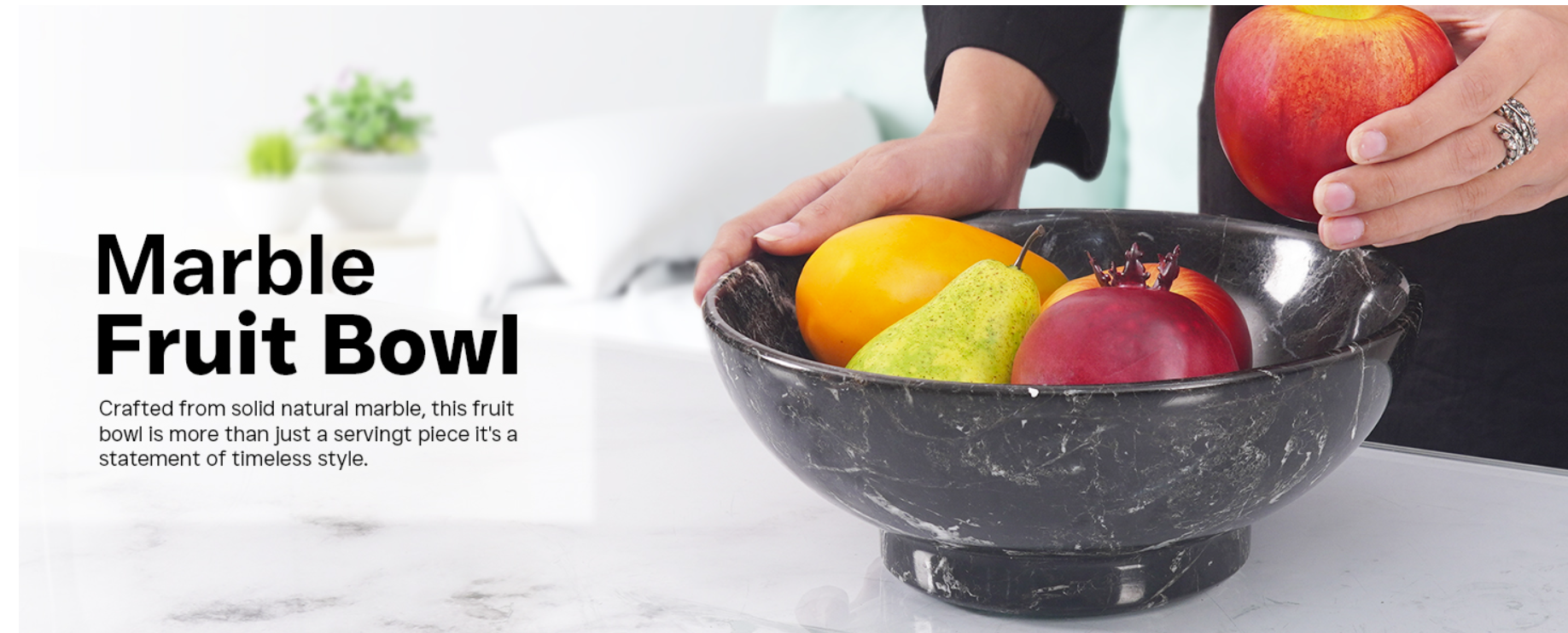 Black Zebra Multi-purpose fruit bowl