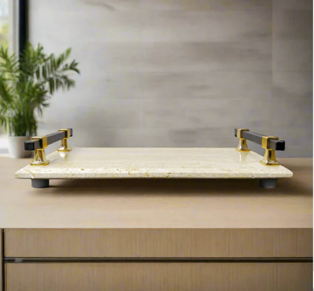 Elegant cream  Marble Serving Tray