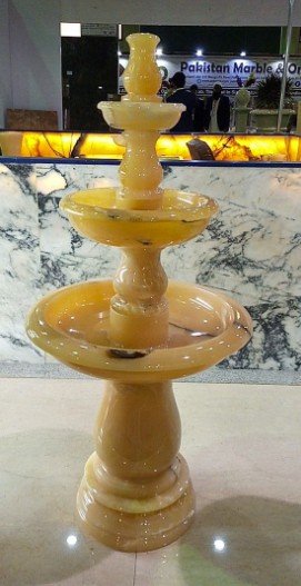 Honey Onyx Marble Fountain