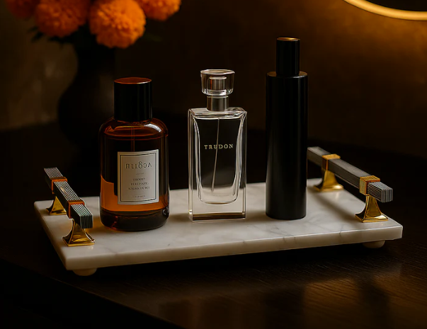 carrara White  Marble Serving Tray