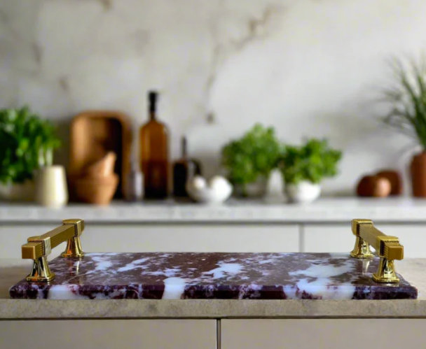  Red Crimson Cloud Luxe Serving Tray