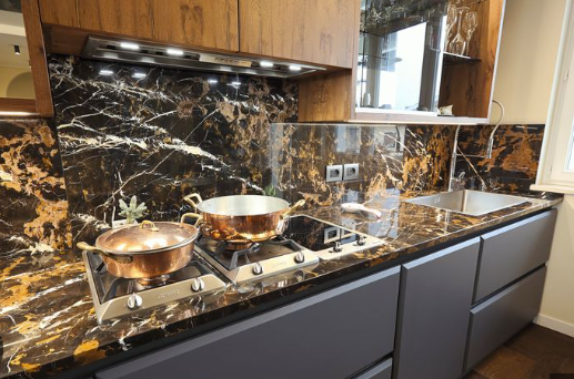 Black & Gold Marble Slabs 