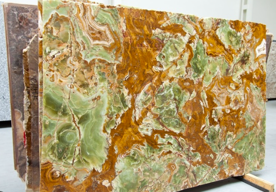 Multi Green Onyx slabs 
