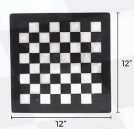 Classic Elegance Black  White Marble Chess Set
