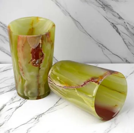 Green Onyx Drinking Glasses(6 pcs set)