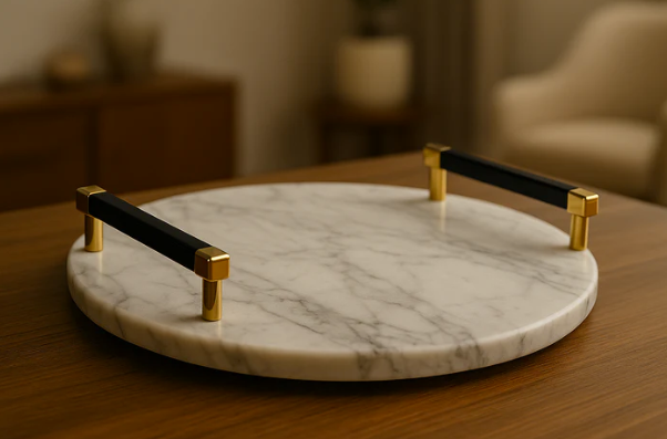 Carrara White Tray Set 2