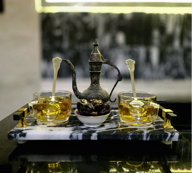 Luxury Black Diamond Marble Serving Tray