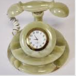 Vintage Onyx Telephone Clock