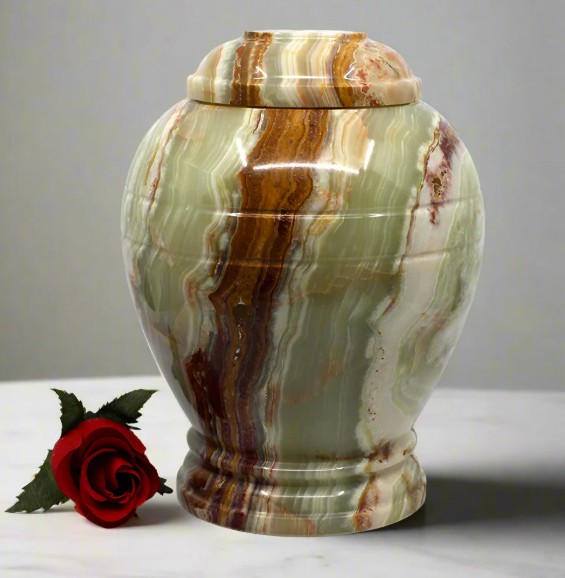 Green Onyx Stone Cremation Urn