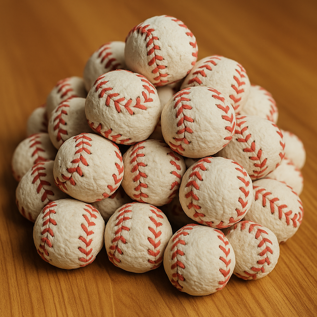 Pelotas de carnaza    para jugar y luego comer.