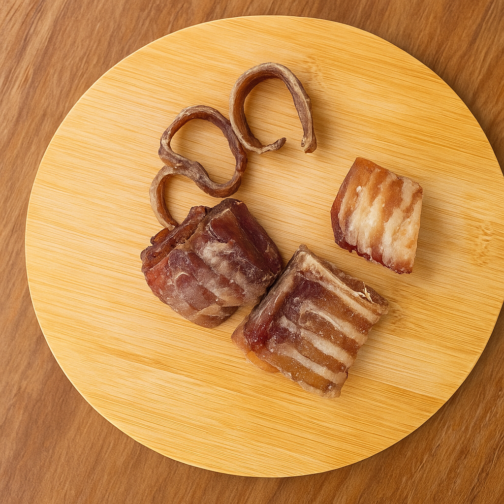 Bites de esófago , Pequeños trozos deshidratados. 