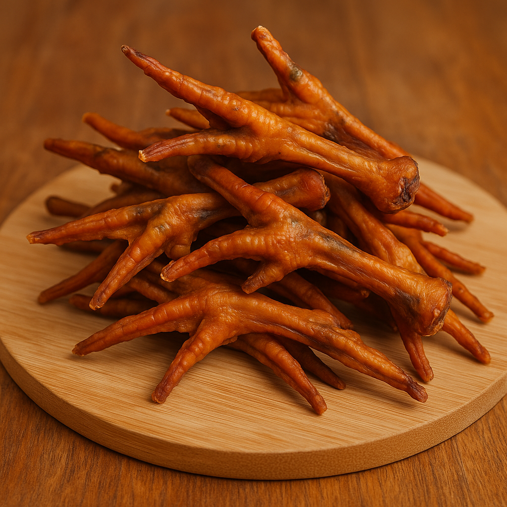 Patitas de pollo crujientes, de muy buen sabor y para cualquier talla de perro.