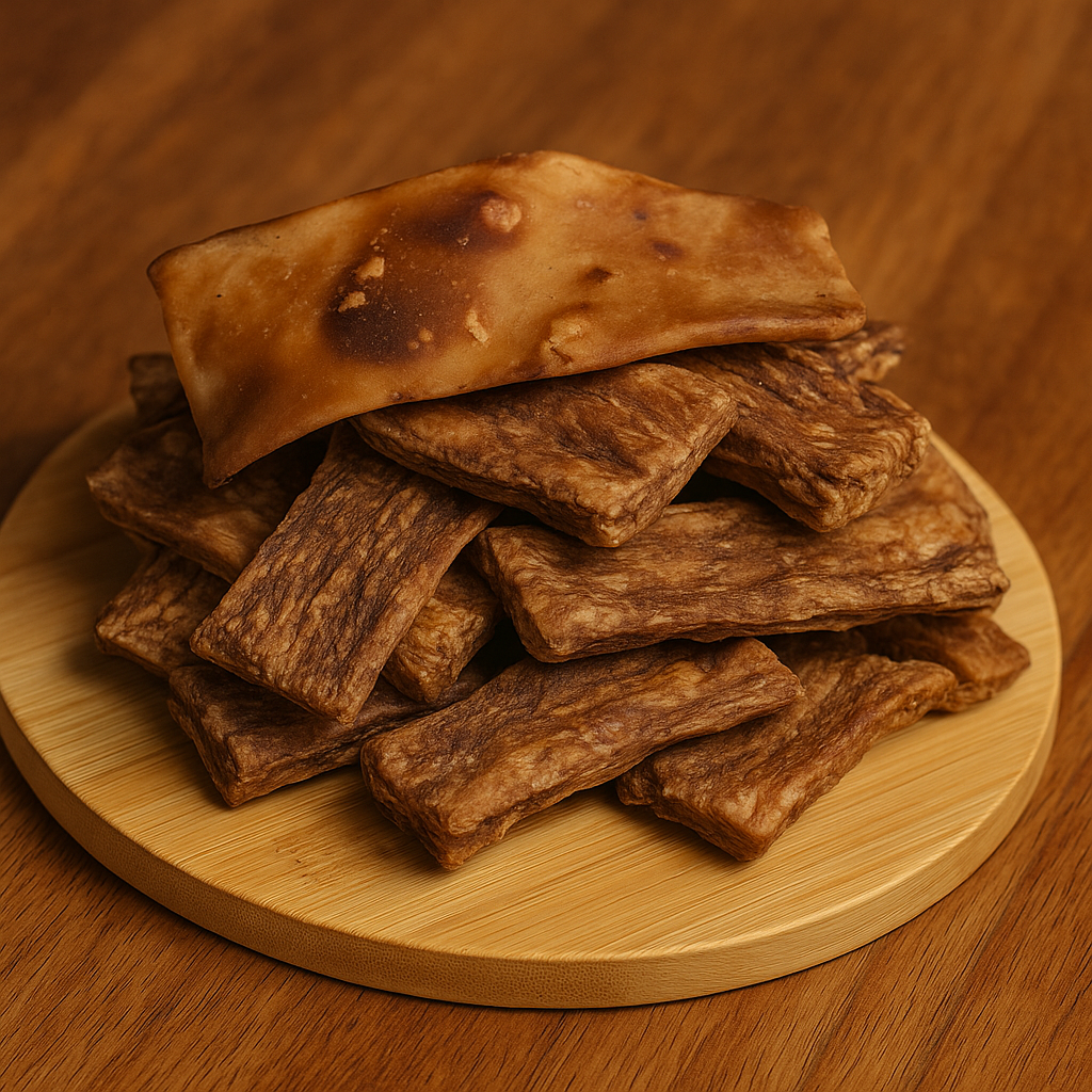  Tiras de res deshidratadas, ricas en vitaminas y minerales.