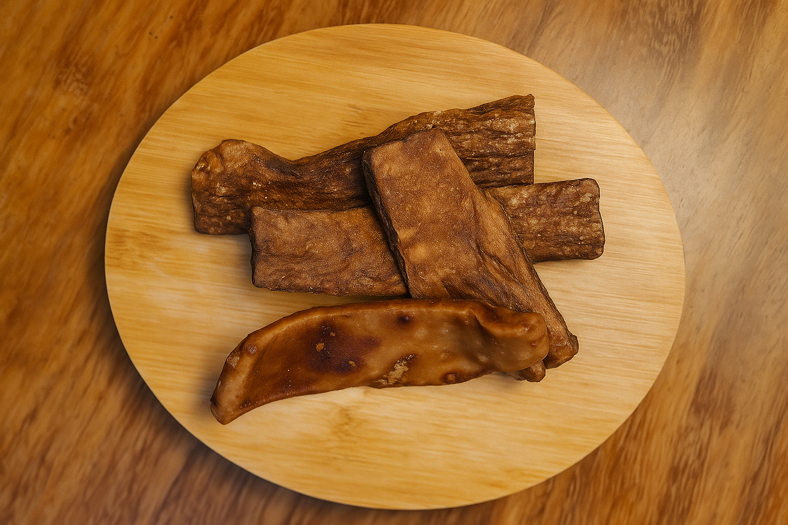  Tiras de res deshidratadas, ricas en vitaminas y minerales.