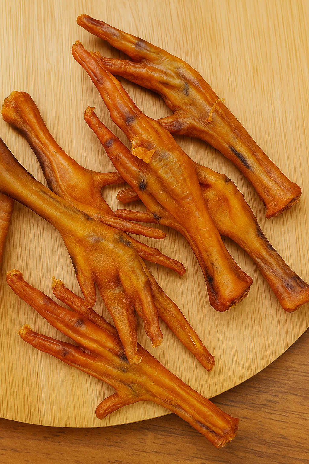 Patitas de pollo crujientes, de muy buen sabor y para cualquier talla de perro.