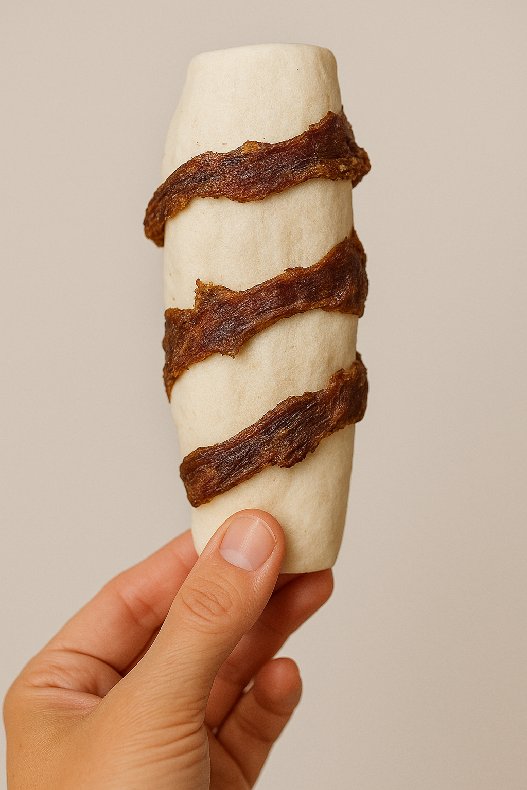 Rollito de carnaza con deliciosas tiras de res.