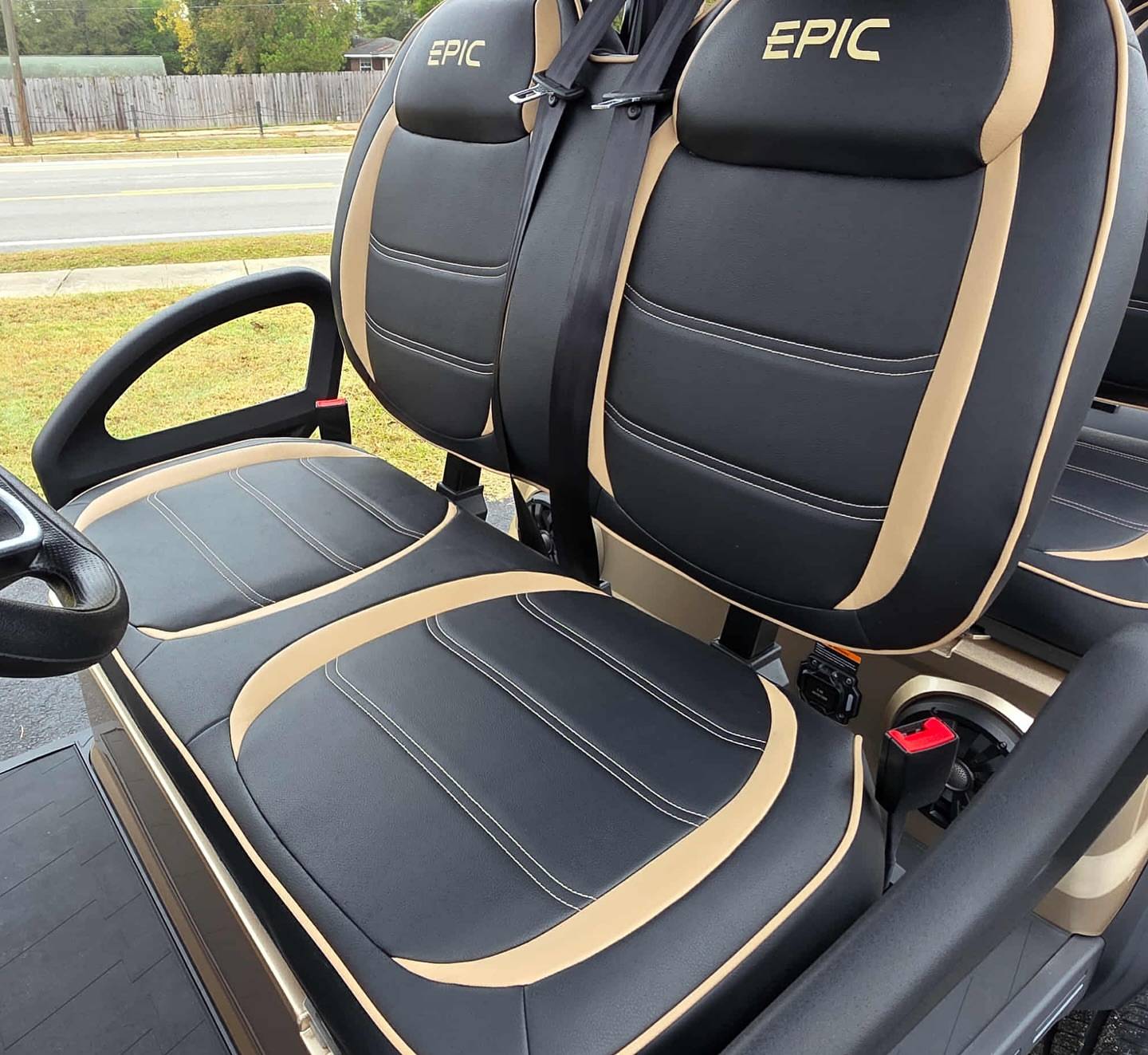 2025 Epic E40FX Metallic Cashmere Golf Cart – 4 Passenger | Fully Loaded