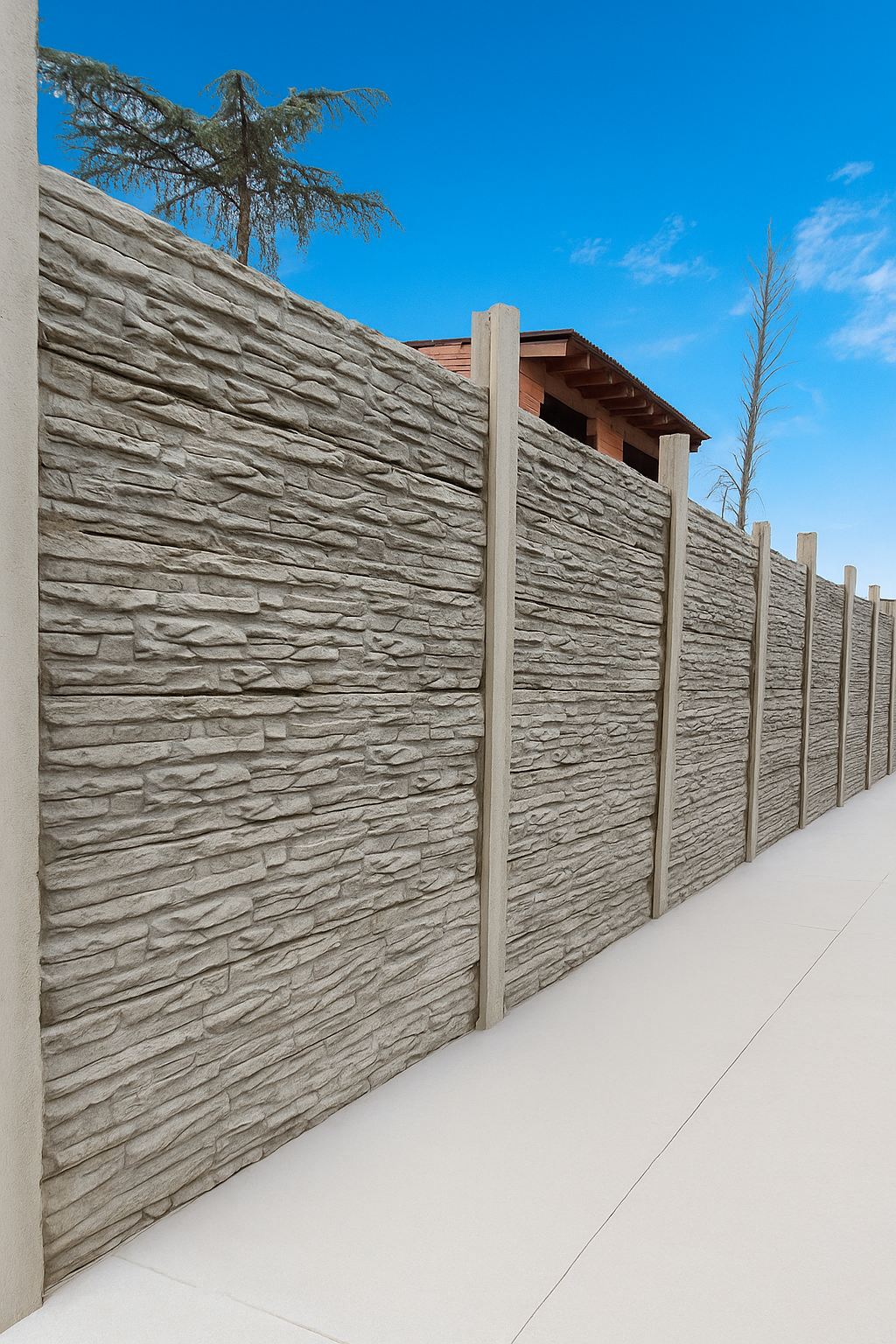 Placas de hormigón pre moldeado.