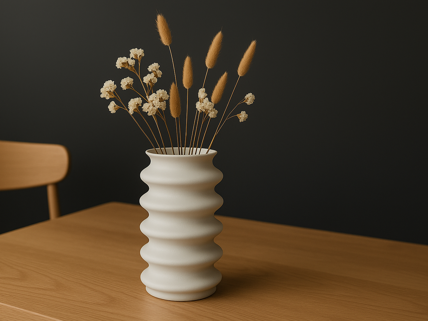 Vaso decorativo ondulado