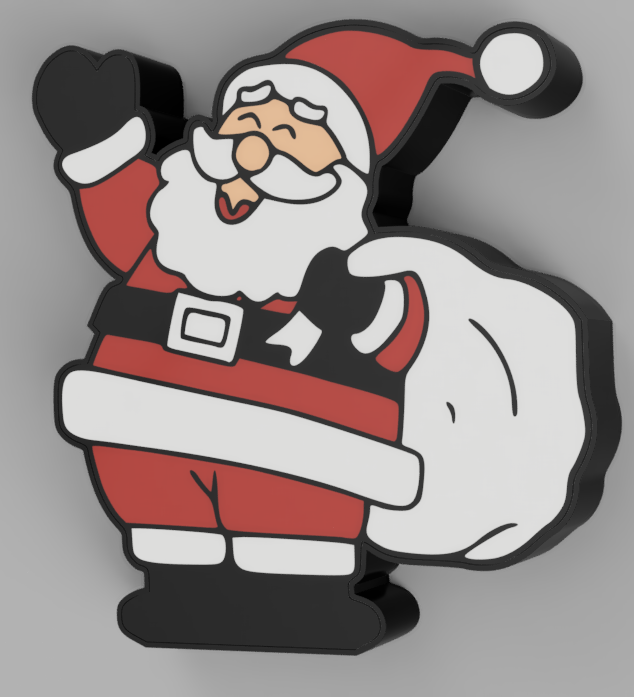 Luminária Papai Noel Iluminado