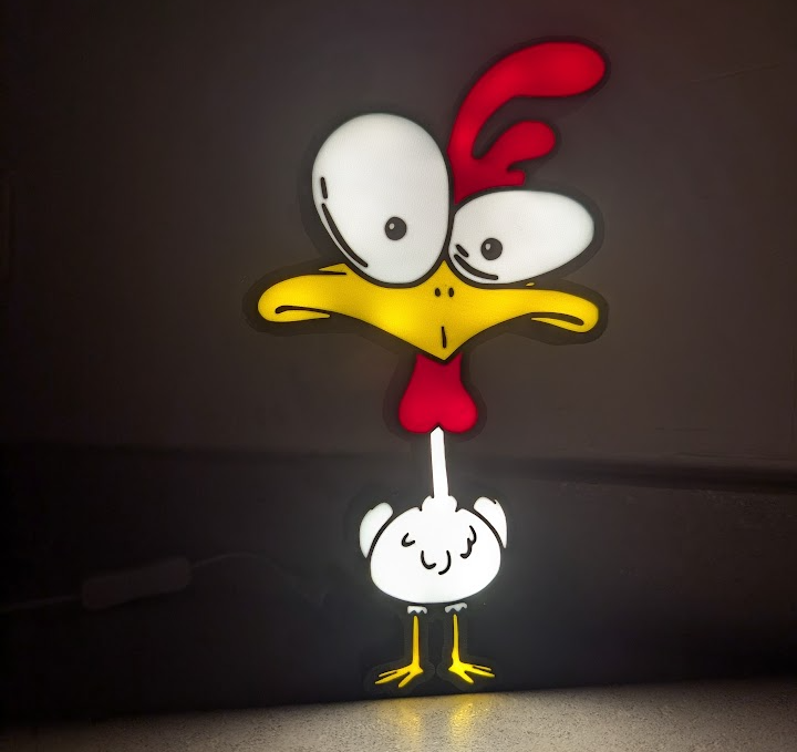 Luminária de Galinha Divertida